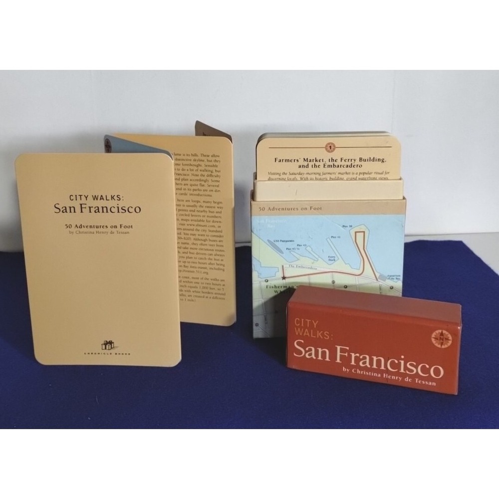City Walks: San Francisco - 50 Adventures on Foot ~ 50 Cards + Folding Map